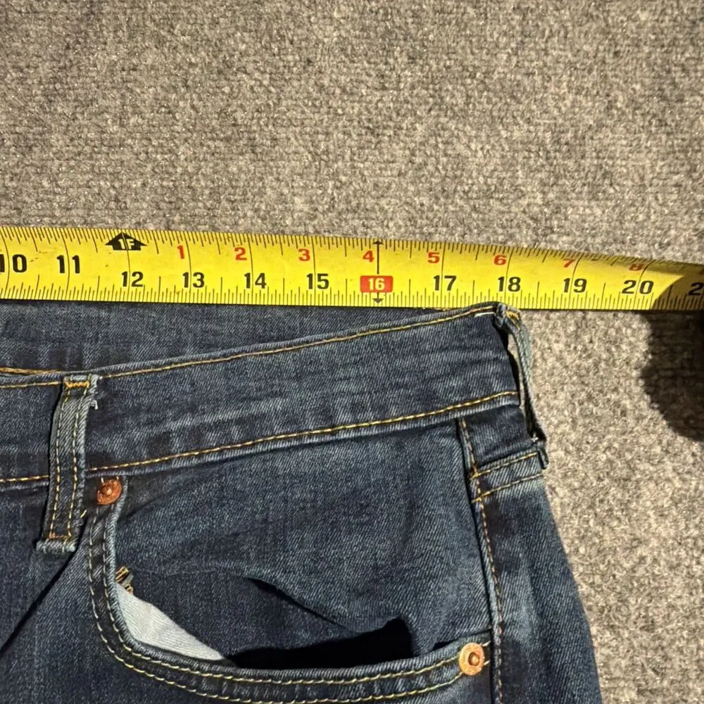 Levi's 502 Denim Jeans Mens 36x30 Blue Taper Stretch 5 Pocket Design Dark Wash